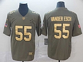 Nike Cowboys 55 Leighton Vander Esch 2017 Olive Gold Salute To Service Limited Jersey,baseball caps,new era cap wholesale,wholesale hats